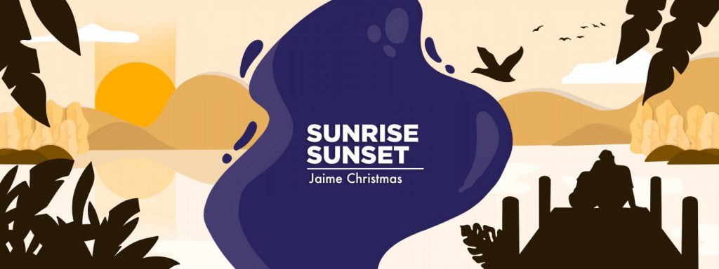 main graphic for the column "Sunrise Sunset," by Jaime Christmas