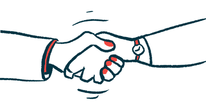 eplontersen | FAP News Today | Ionis Pharmaceuticals | AstraZeneca | illustration of a handshake
