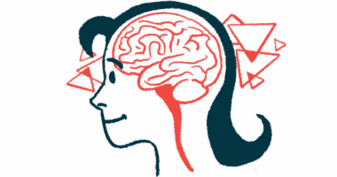 An illustration of a woman's brain, shown in profile.
