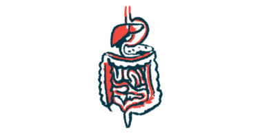 An illustration of a person's digestive system.