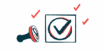 An illustration shows a rubber stamp with a check mark.