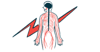 The outline of a person shows the central nervous system.